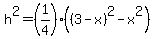 h%5E2=%281%2F4%29%28%283-x%29%5E2-x%5E2%29
