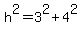 h%5E2+=+3%5E2+%2B+4%5E2