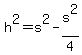 h%5E2+=+s%5E2-s%5E2%2F4