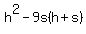 h%5E2-9s%28h%2Bs%29