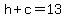 h+%2B+c+=+13