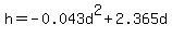 h+=+-0.043d%5E2+%2B+2.365d+