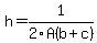 h+=+1%2F2A%28b%2Bc%29