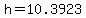 h+=+10.3923