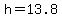 h+=+13.8