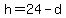 h+=+24+-+d