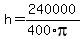 h+=+240000%2F%28400%2Api%29