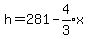 h+=+281+-+expr%284%2F3%29x