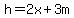 h+=+2x%2B3m