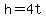 h+=+4t