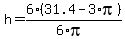 h+=+6%2831.4+-+3%2Api%29%2F%286%2Api%29
