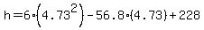 h+=+6%284.73%5E2%29+-+56.8%284.73%29+%2B+228
