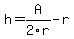 h+=+A%2F2r+-+r
