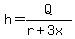h+=+Q%2F%28r%2B3x%29
