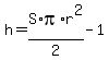 h+=+S%2F2%2Api%2Ar%5E2+-+1