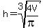 h+=+root%283%2C4V%2Fpi%29