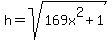h+=+sqrt%28169x%5E2+%2B+1%29