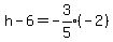 h-6=expr%28-3%2F5%29%28-2%29
