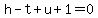 h-t%2Bu%2B1=0