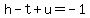 h-t%2Bu=-1