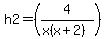 h2=%284%2F%28x%28x%2B2%29%29%29