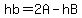 hb=2A-hB