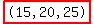 highlight%28%22%2815%2C20%2C25%29%22%29
