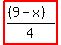 highlight%28%28%289-x%29%29%2F4%29