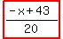 highlight%28%28-x%2B43%29%2F20%29