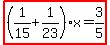 highlight%28%281%2F15%2B1%2F23%29%2Ax=3%2F5%29