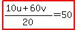 highlight%28%2810u%2B60v%29%2F20=50%29