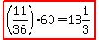 highlight%28%2811%2F36%29%2A60=18%261%2F3%29