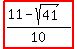 highlight%28%2811-sqrt%2841%29%29%2F10%29