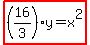 highlight%28%2816%2F3%29y=x%5E2%29