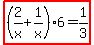 highlight%28%282%2Fx%2B1%2Fx%29%2A6=1%2F3%29
