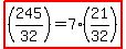 highlight%28%28245%2F32%29+=+7%2821%2F32%29%29