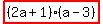highlight%28%282a%2B1%29%28a-3%29%29