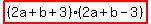 highlight%28%282a%2Bb%2B3%29%282a%2Bb-3%29%29