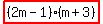 highlight%28%282m-1%29%28m%2B3%29%29