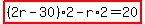 highlight%28%282r-30%292-r%2A2=20%29
