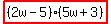 highlight%28%282w-5%29%285w%2B3%29%29