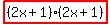 highlight%28%282x%2B1%29%282x%2B1%29%29