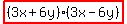 highlight%28%283x%2B6y%29%283x-6y%29%29