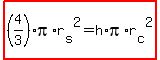 highlight%28%284%2F3%29pi%2Ar%5Bs%5D%5E2=h%2Api%2Ar%5Bc%5D%5E2%29