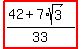 highlight%28%2842+%2B+7%2Asqrt%283%29%29%2F33%29