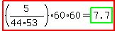 highlight%28%285%2F%2844%2A53%29%2960%2A60=highlight_green%287.7%29%29
