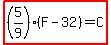 highlight%28%285%2F9%29%28F-32%29=C%29