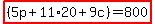 highlight%28%285p%2B11%2A20%2B9c%29=800%29