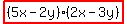 highlight%28%285x-2y%29%282x-3y%29%29