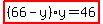 highlight%28%2866-y%29%2Ay=46%29